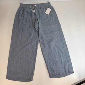 Athleta Pant Women 18 Plus Cabo Linen Wide Leg 36x30 Light Work Party Core Ne